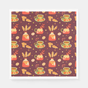 Serviette En Papier Épice de citrouille automnale cosy
