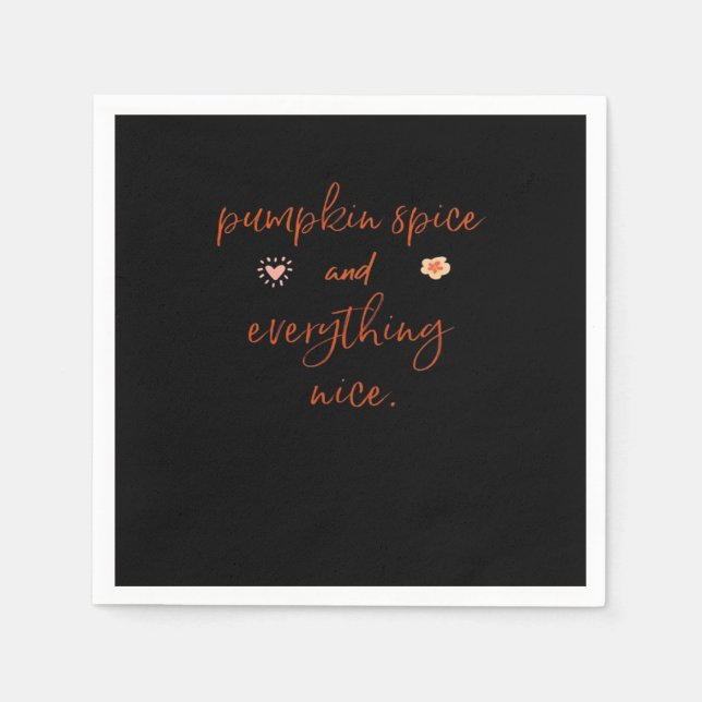 Serviette En Papier Épices citrouilles Et Tout Bien (Devant)