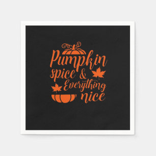 Serviette En Papier Épices citrouilles Et Tout Est Agréable. Citation