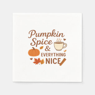 Serviette En Papier Épices citrouilles Et Tout Joli Design Automne