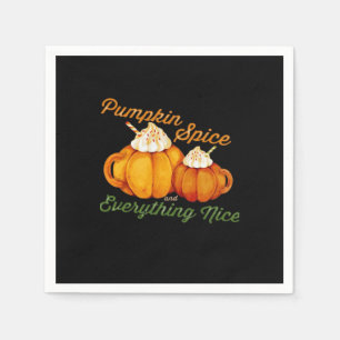 Serviette En Papier Épices citrouilles Et Tout Joli Design Automne