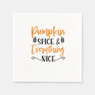 Serviette En Papier Épices citrouilles Et Tout Nice - Automne Automne