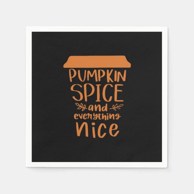 Serviette En Papier Épices citrouilles Et Tout Nice - Automne Automne  (Devant)