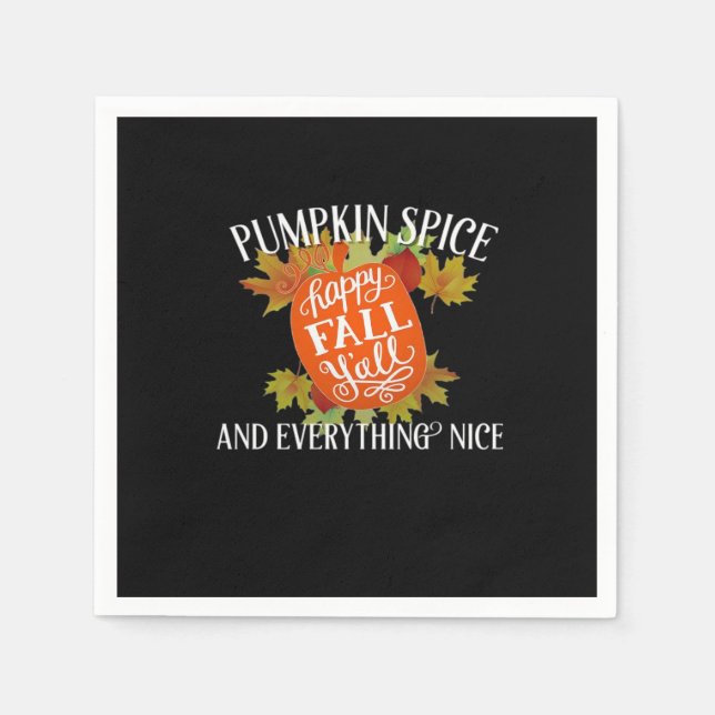 Serviette En Papier Épices citrouilles Et Tout Nice Automne Classique (Devant)