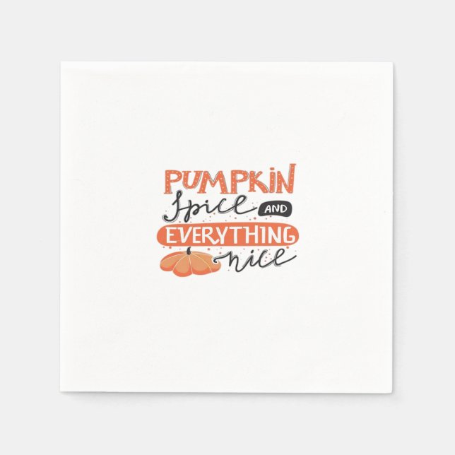 Serviette En Papier Épices citrouilles Et Tout Nice - Citation D'Autom (Devant)