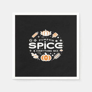 Serviette En Papier Épices citrouilles Et Tout Nice - Citation D'Autom