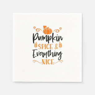 Serviette En Papier Épices citrouilles Et Tout Nice - Citation Thanksg