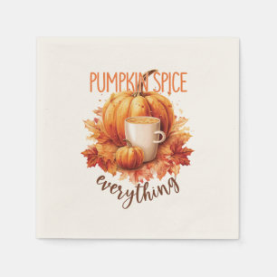 Serviette En Papier Épices citrouilles - Foliage de fin et d'automne