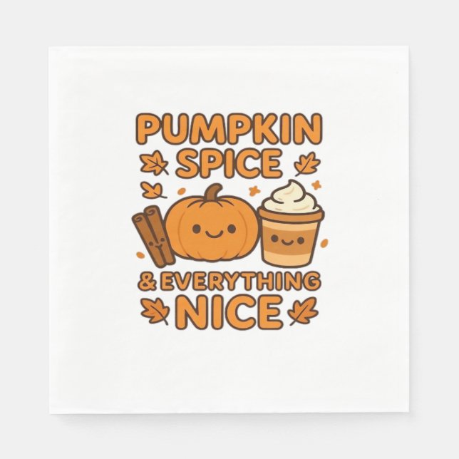 Serviette En Papier Épices citrouilles & Tout Nice - Automne Chaud aut (Devant)