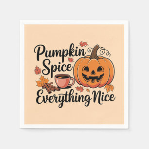 Serviette En Papier "Épices Citrouilles & Tout Nice" Graphique d'autom