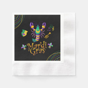 Serviette En Papier Épis/trompette/masque/fleur de lis Mardi Gras
