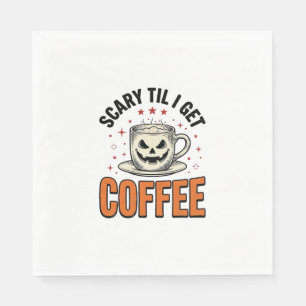 Serviette En Papier Épouvantable jusqu'au café Vintage Halloween Café 