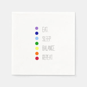 Serviette En Papier Equilibre de sommeil Manger Design Chakra simple