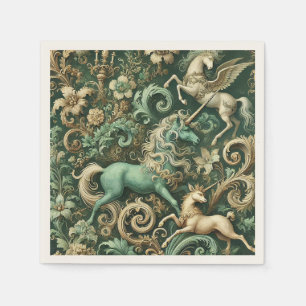 Serviette En Papier Equinoxe céleste - licorne mythique