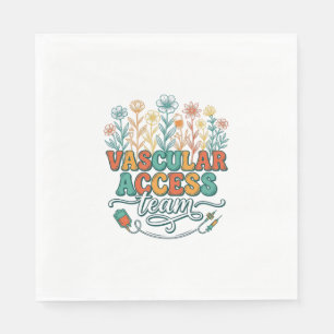 Serviette En Papier Équipe d'accès vasculaire Floral Medical Conceptio