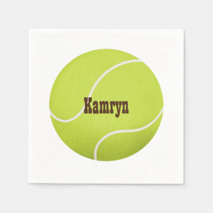 Serviette En Papier Équipe d'anniversaire du Tennis Ball