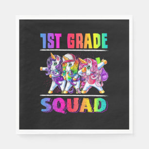 Serviette En Papier Équipe de 1re année Dabbing Unicorn Retour à l'éco