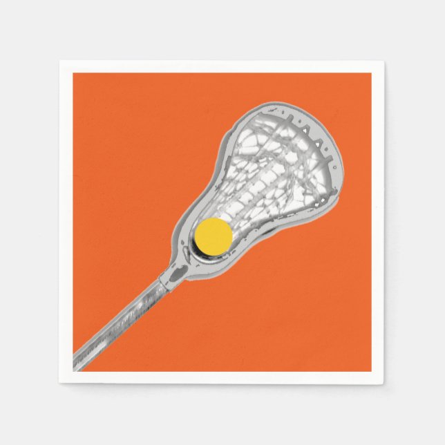 Serviette En Papier Équipe de crosse Orange (Devant)