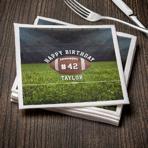 Serviette En Papier Équipe de football Numéro Sport Joyeux anniversair