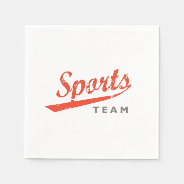 Serviette En Papier Équipe de sport générique (Devant)