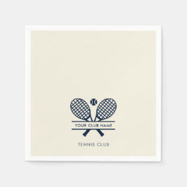 Serviette En Papier Équipe de tennis minimaliste moderne