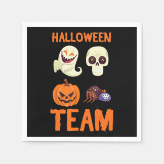 Serviette En Papier Équipe d'Halloween Squelette Citrouille Ghost Spid