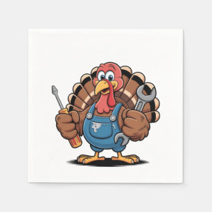 Serviette En Papier Équipe Mécanique Turquie Gobbler d'action de grâce