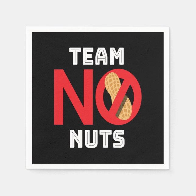 Serviette En Papier Équipe Pas De Noix Nut Nut Allergy (Devant)