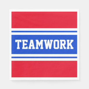 Serviette En Papier ÉQUIPE Patriotique Rouge Blanc Bleu Rayures