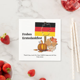 Serviette En Papier Erntedankfest Allemand THANKSGIVING