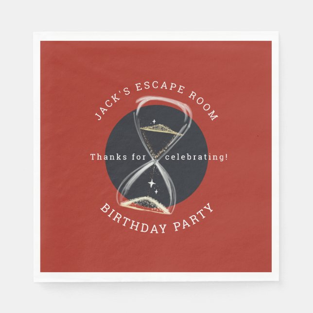 Serviette En Papier Escape Room Party (Devant)