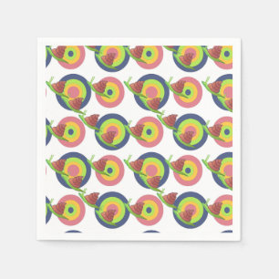 Serviette En Papier Escargots Disco