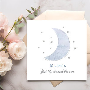 Serviette En Papier Espace Extérieur 1er voyage autour du soleil Anniv