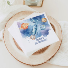 Serviette En Papier Espace extra-atmosphérique Premier voyage autour d