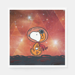 Serviette En Papier ESPACE Snoopy Geometry Moon Walk