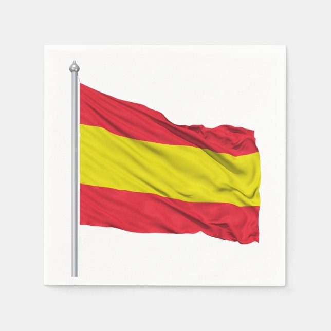 Serviette En Papier Espagne Papier Drapeau serviettes (Devant)