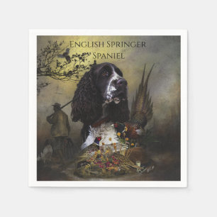 Serviette En Papier Espagnol Springer anglais avec faisan