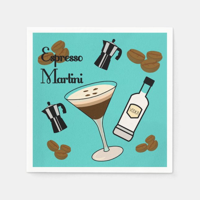 Serviette En Papier Espresso Martini (Devant)