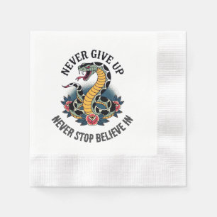 Serviette En Papier Esprit sans peur : Serpent gras et oeuvre d'art Ro