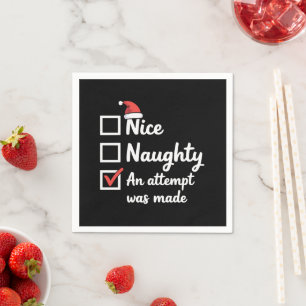 Serviette En Papier Essai de Noël gentil méchant a été fait Xmas