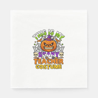 Serviette En Papier Est Costume d'enseignant effrayant Haloween Sorciè