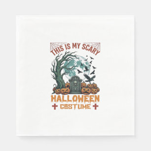 Serviette En Papier Est Costume d'Halloween Effrayant Pierres Tombales