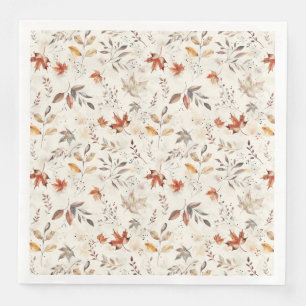 Serviette En Papier Esthétique Automne Cosy Feuilles Botaniques d'Auto
