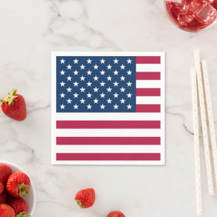 Serviette En Papier États-Unis d'Amérique drapeau patriotique fête USA