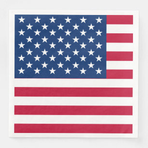 Serviette En Papier États-Unis Drapeau américain étoiles et rayures