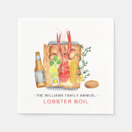 Serviette En Papier Été Boule de homard | Cuisine au homard