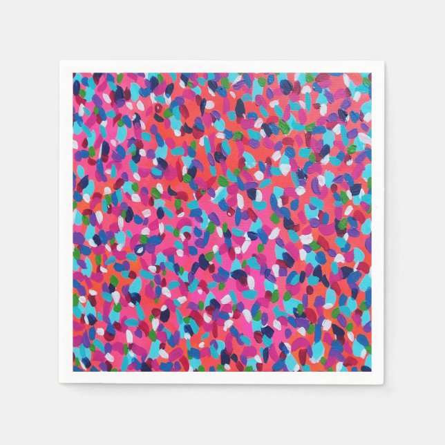 Serviette En Papier Eté rêve Impression Abstraite (Devant)