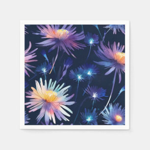 Serviette En Papier Ethereal Night Bloom Bioluminescent Aster