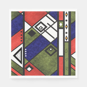Serviette En Papier Ethno africain sans couture traditionnelle motif