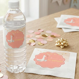 Serviette En Papier Étiquette de Bouteille d'Eau pour le Premier Anniv